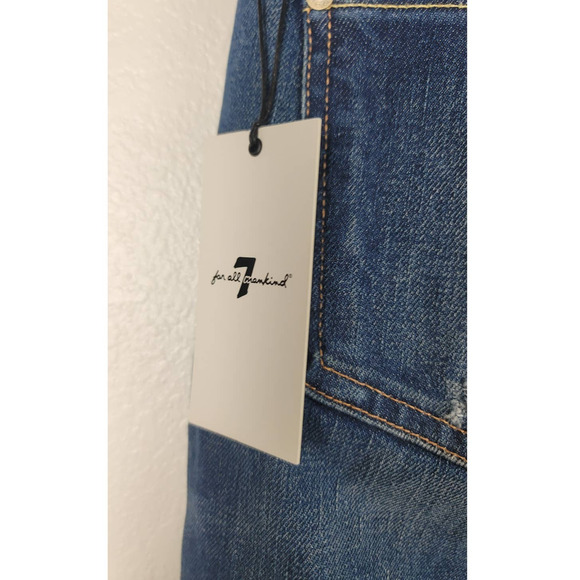 7 For All Mankind The Real Relaxed Skinny The Girlfriend Jeans 27 NWT MSRP $225 - Picture 5 of 7